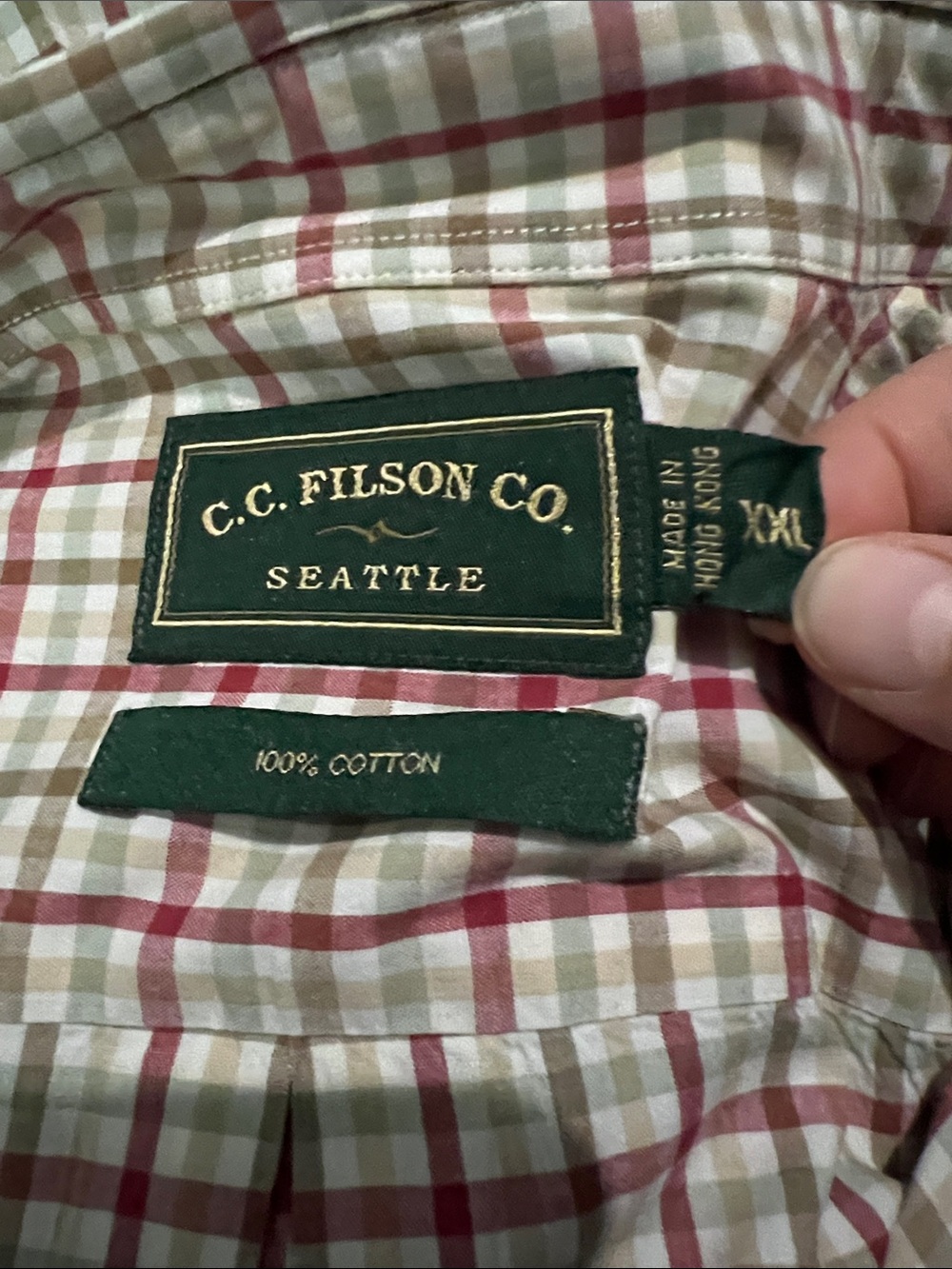 C.C Filson Co Button Down Shirt XXL - Picture 4 of 5